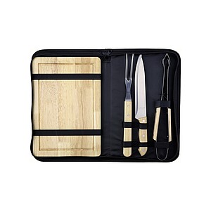 Nerezový grilovací set v pouzdře, černá