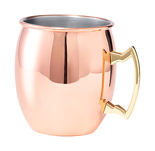 Nerezový hrnček na kokteil, 500 ml, medený povrch