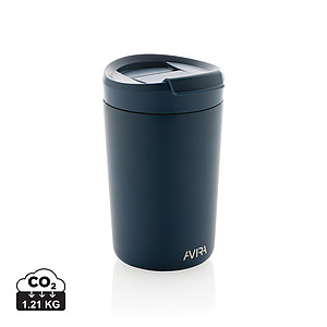 Nerezový hrnček s viečkom, 300 ml, námornícka modrá