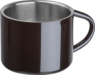 Nerezový hrnek na espresso 80ml, černá