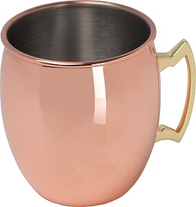 Nerezový hrnek s měděným povrchem 500 ml, růžová