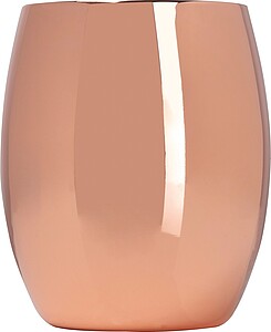 Nerezový hrnek s uchem 400 ml, růžová