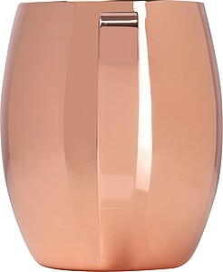 Nerezový hrnek s uchem 400 ml, růžová