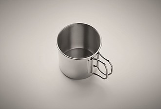 Nerezový plecháček se skládacím uchem, 330ml