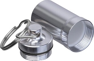 Nerezový přívěšek – dóza, šedá