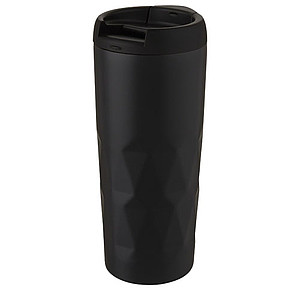 Nerezový termohrnček 450ml, s plastovým viečkom, čierny