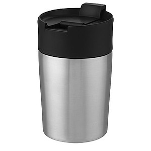 Nerezový termohrnek 180ml, s plastovým víčkem, stříbrný