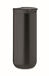 Nerezový termohrnek, 330ml, černý - taška s vlastním potiskem