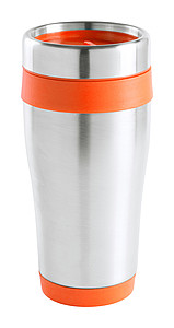 Nerezový termohrnek, 450ml, oranžové detaily