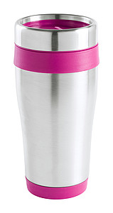 Nerezový termohrnek, 450ml, růžové detaily