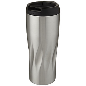 Nerezový termohrnek 450ml, s plastovým víčkem, stříbrný
