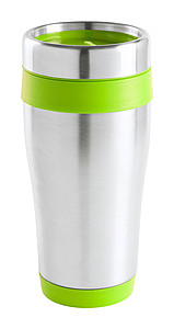 Nerezový termohrnek, 450ml, zelené detaily