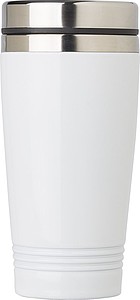Nerezový termohrnek s víčkem, 450ml, bílý - termohrnek s vlastním potiskem