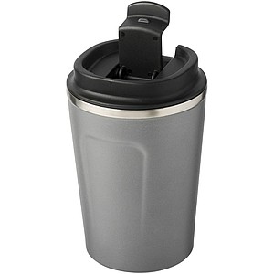 Nerezový vakuový termohrnek s pevným uzávěrem, objem 360 ml, tmavě šedá