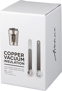 Nerezový vakuový termohrnek s pevným uzávěrem, objem 360 ml, tmavě šedá