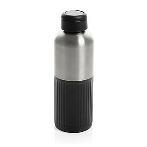 Nespretoková fľaša na vodu RCS R-steel s držadlom 750 ml, čierna