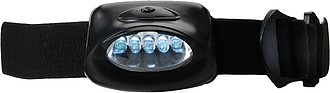 NORDKAP Čelovka s 5 LED světly, černá - reklamní předměty