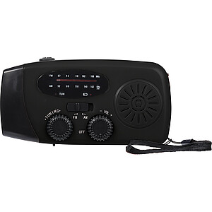 Nouzové rádio z recyklovaných materiálů, černá