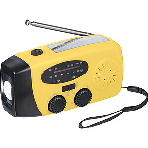 Nouzové rádio z recyklovaných materiálů, žlutá