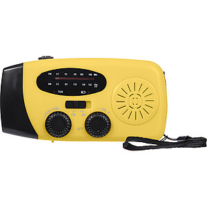 Núdzové rádio z recyklovaných materiálov, žltá
