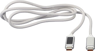 Nylonový nabíjecí kabel 65W, světle šedá