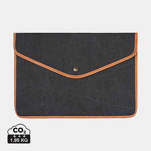 Obal na 16" notebook z recyklovaného plátna, černá