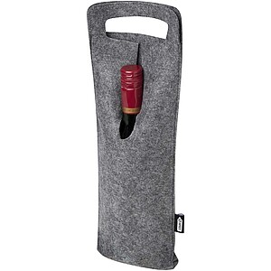 Obal na víno Felta 75 cl GRS z recyklovanej plsťe, sivý melír