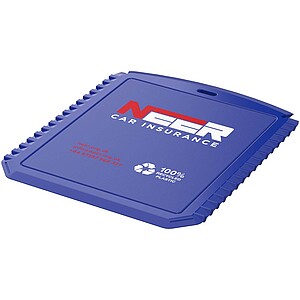 Obdélníková škrabka na led z recyklovaného plastu, modrá