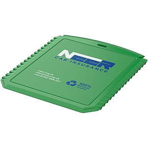 Obdélníková škrabka na led z recyklovaného plastu, zelená