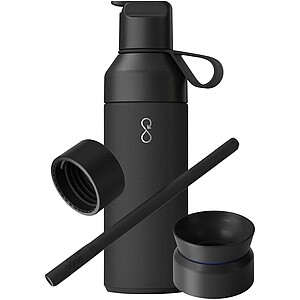 Ocean Bottle 500 ml darčeková sada 3 v 1, čierna