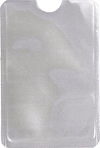 Ochranný obal na platební kartu, stříbrný - reklamní předměty