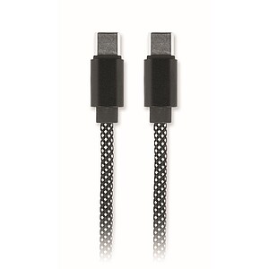Opletený magnetický kabel, bilá/černá