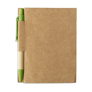 OWARIN Malý zápisník z recyklovaného papíru, zelený