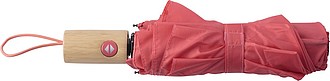 OWEN Skládací automatický deštník z RPET materiálu, červená - ekologické reklamní předměty