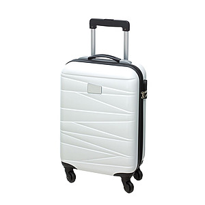 PADUNA Cestovní kufr na kolečkách, bílá - kufry s potiskem