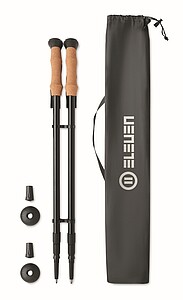 Palice na nordic walking, čierna