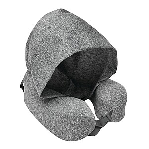 Paměťový pěnový krční polštář, šedá