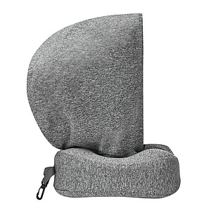 Paměťový pěnový krční polštář, šedá
