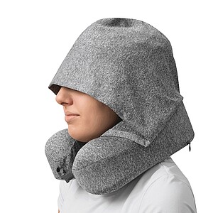 Paměťový pěnový krční polštář, šedá