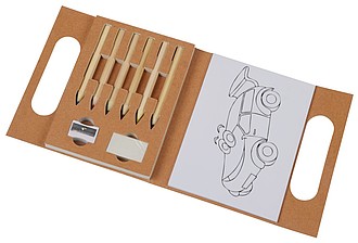 PANANO Maľovací set drevených pasteliek v obale, stredne hnedá