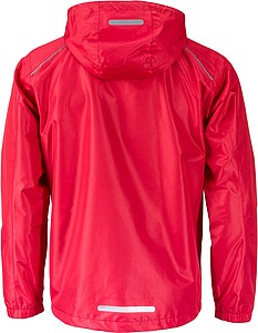 Pánska bunda do dažďa James & Nicholson RAIN, červená, 3XL