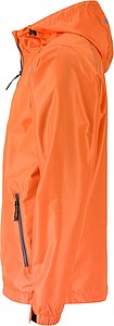 Pánská bunda do deště James & Nicholson, oranžová, 3XL