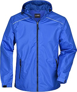 Pánská bunda do deště James & Nicholson RAIN, královská modrá, 3XL