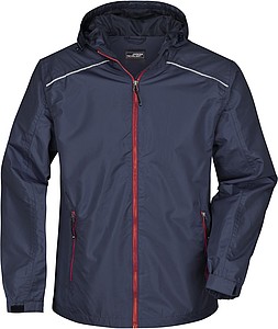 Pánská bunda do deště James & Nicholson RAIN, námořní modrá, XXL
