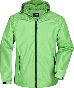 Pánská bunda do deště James & Nicholson, zelená, 3XL