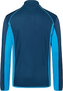 Pánská fleecová bunda JAMES & NICHOLSON, námořní modrá/jasně modrá, 2XL