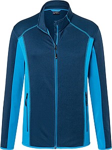Pánská fleecová bunda JAMES & NICHOLSON, námořní modrá/jasně modrá, L