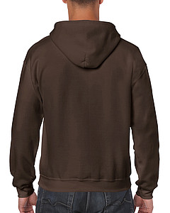 Pánská mikina GILDAN HEAVY BLEND ADULT FULL ZIP HOODED 271g, středně hnědá, S