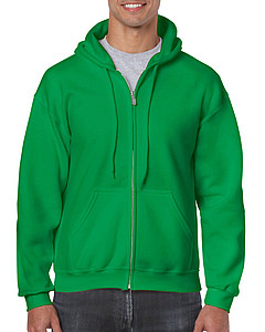 Pánská mikina GILDAN HEAVY BLEND ADULT FULL ZIP HOODED 271g, středně zelená, S