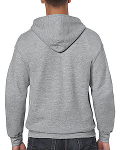 Pánská mikina GILDAN HEAVY BLEND ADULT FULL ZIP HOODED 271g, světle šedý melír, S